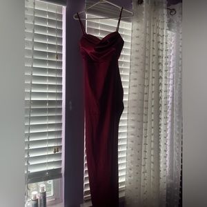 maroon red windsor prom dress